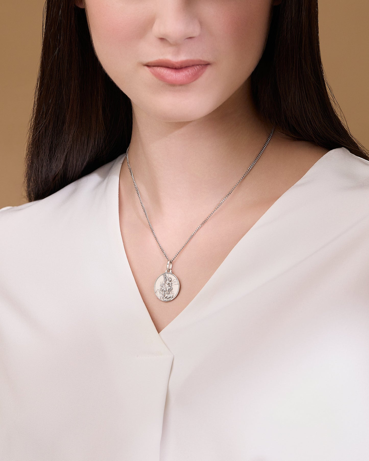 MONDO CATTOLICO ROMA Medal Sterling Silver St. Michael Medal