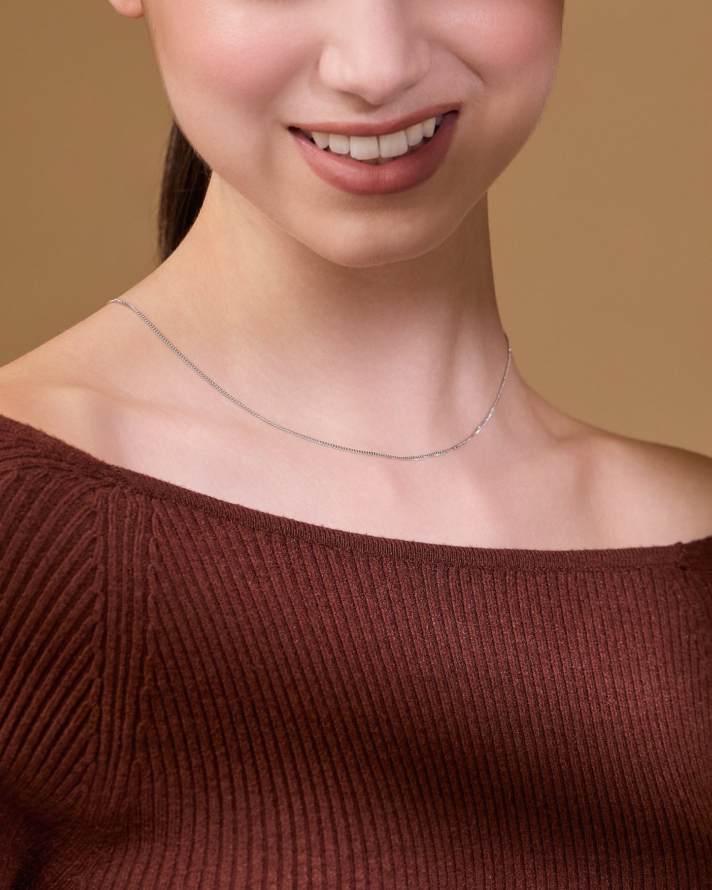 MONDO CATTOLICO ROMA Necklaces Sterling Silver Thin Curb Chain Necklace