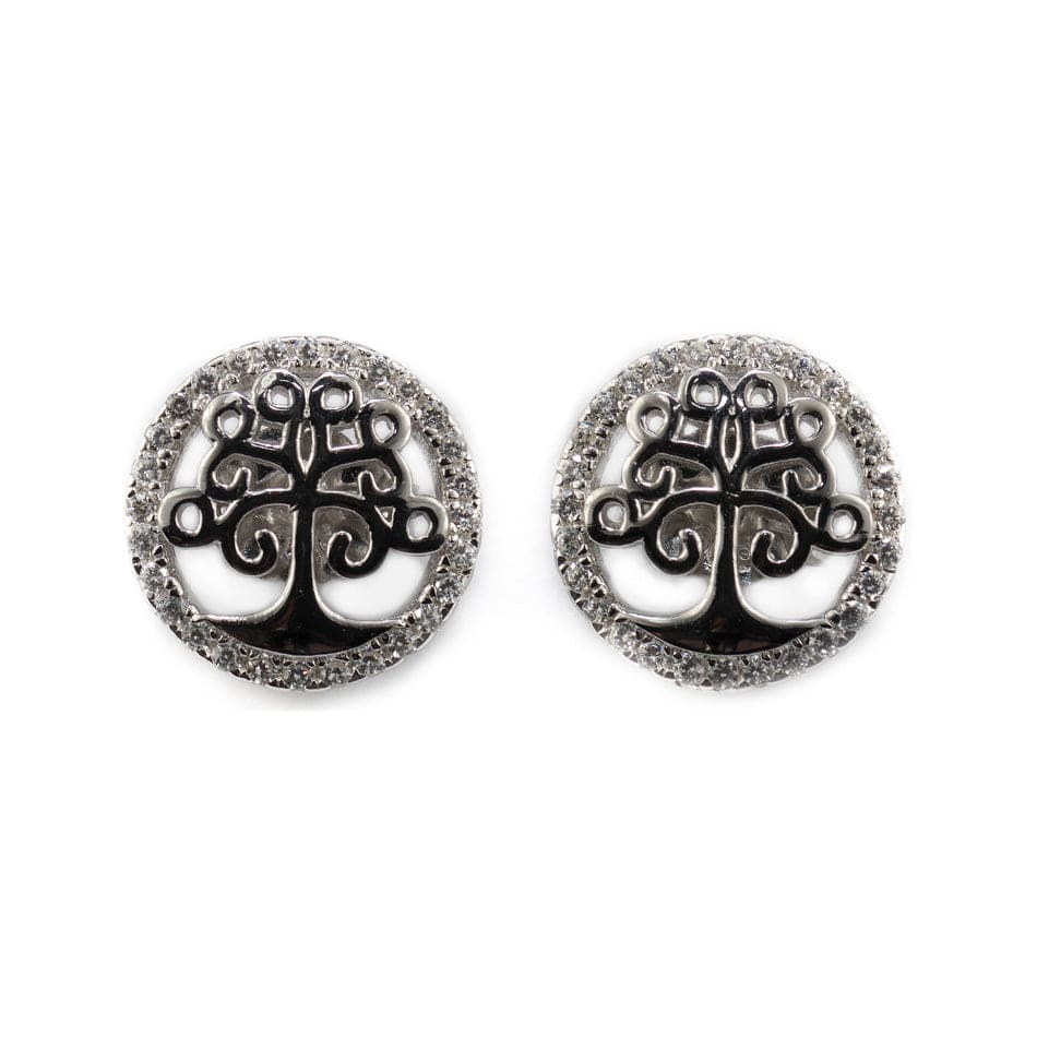 MONDO CATTOLICO Sterling Silver Tree of Life Earrings