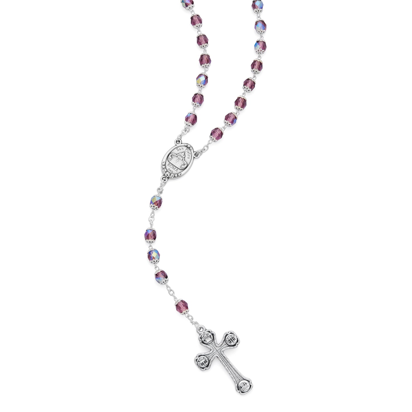MONDO CATTOLICO Prayer Beads Virgin of Good Health Rosary in Crystal