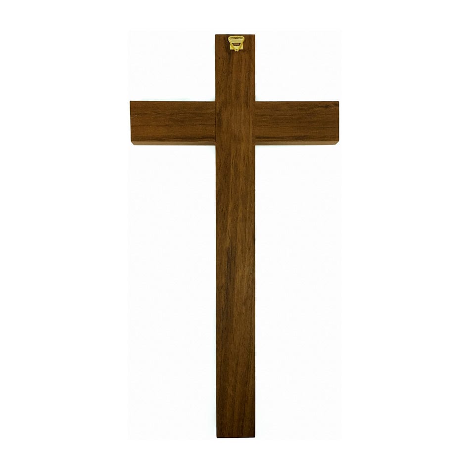MONDO CATTOLICO 25 cm (9.84 in) Walnut Cross Inlaid With Mother-of-pearl