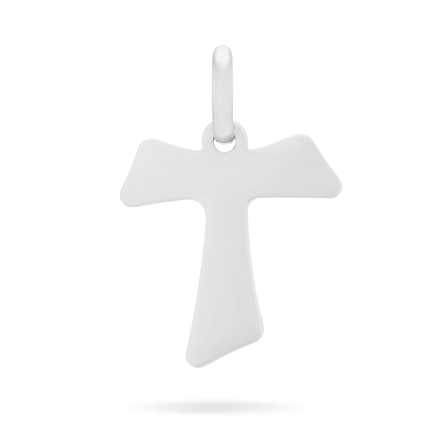 Mondo Cattolico Pendant 23 mm (0.91 in) White Gold Tau Cross Pendant