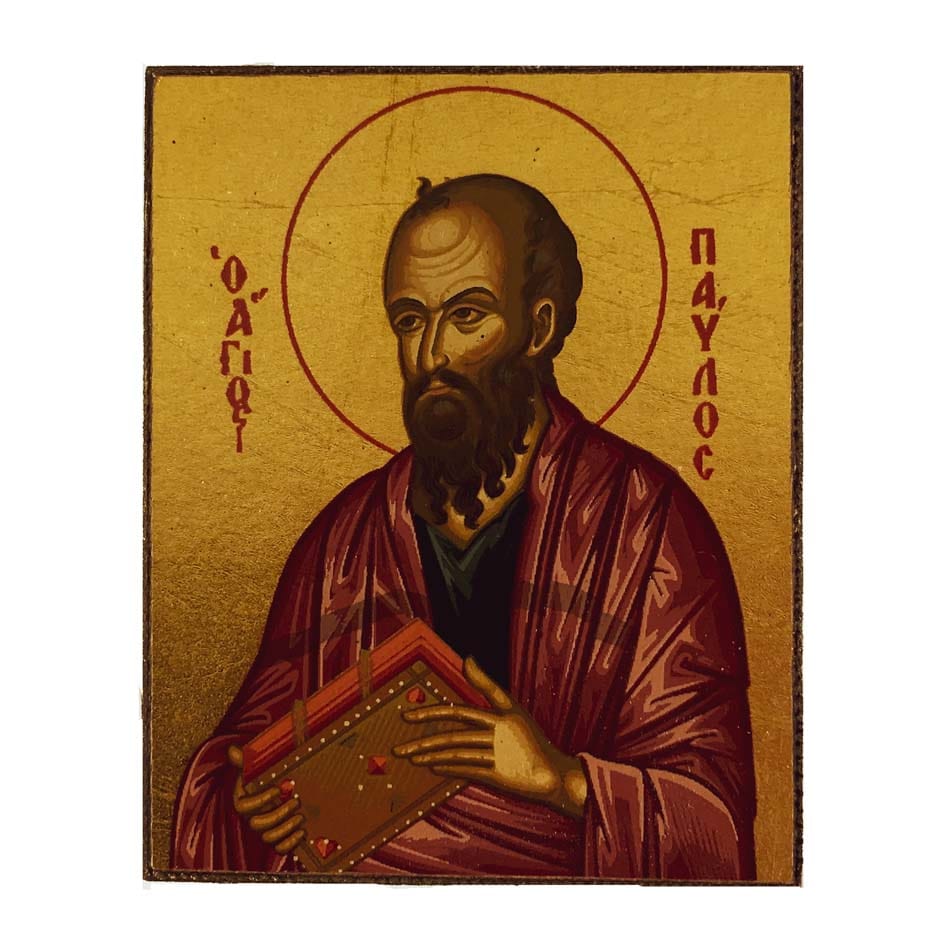 Wooden Icon of St. Paul | MONDO CATTOLICO