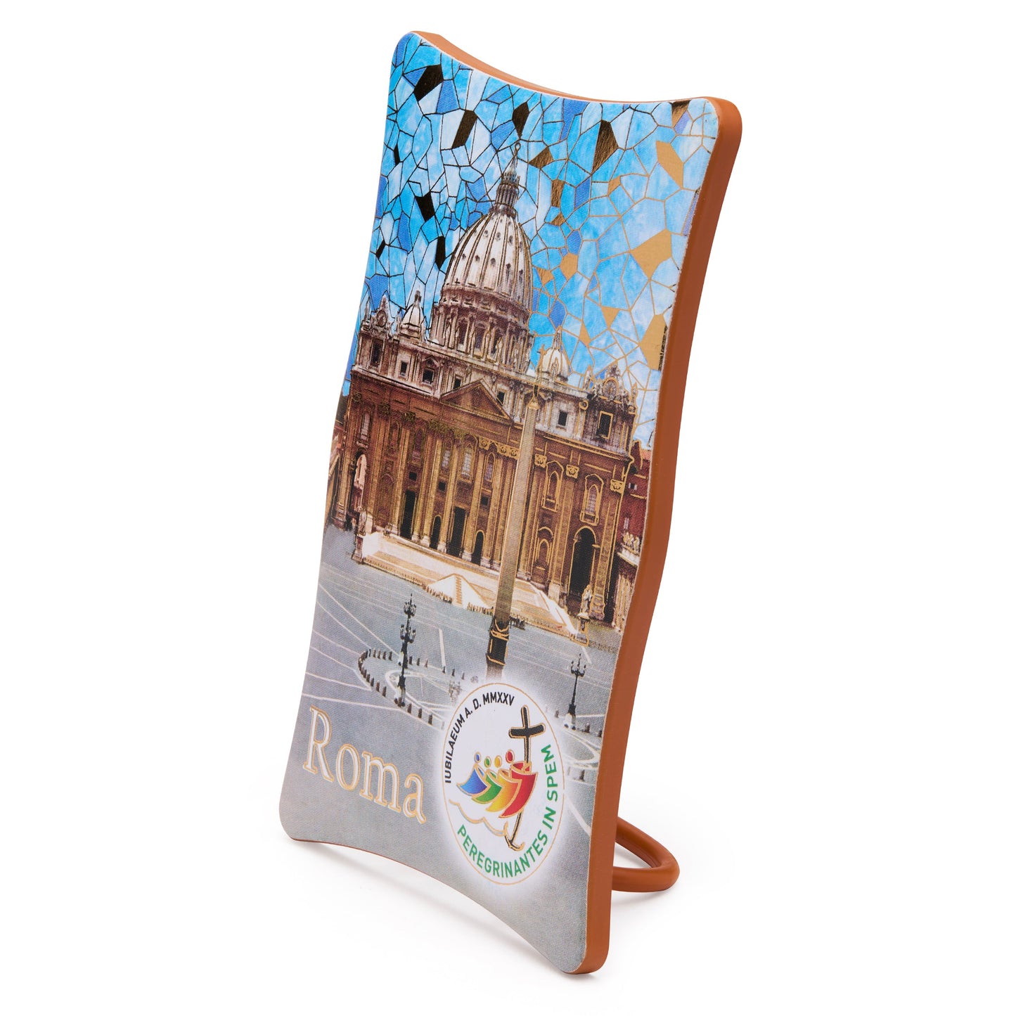 MONDO CATTOLICO ROMA Panel 7 x 10 cm (2.76 x 3.94 in) Wooden Jubilee 2025 Panel with St. Peter's Basilica