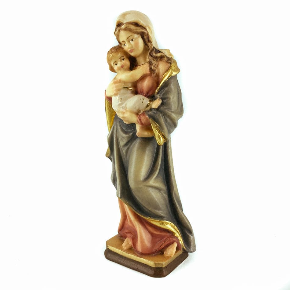 DEUR SNC DI DEMETZ OSVALD & CO. 10 cm (3.94 in) Wooden Statue Mother Mary with Child