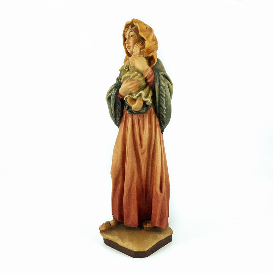 Mondo Cattolico 15 cm (5.90 in) Wooden Statue of Madonna of the Streets