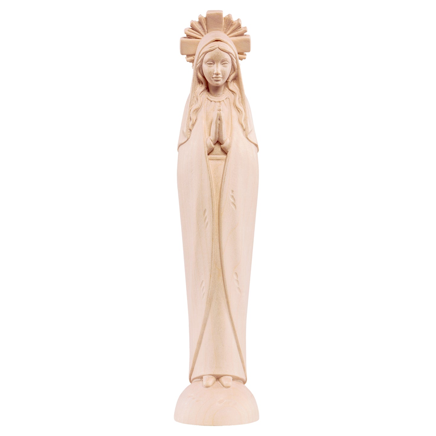 MONDO CATTOLICO Natural / 20 cm (7.9 in) Wooden statue of Madonna stylized
