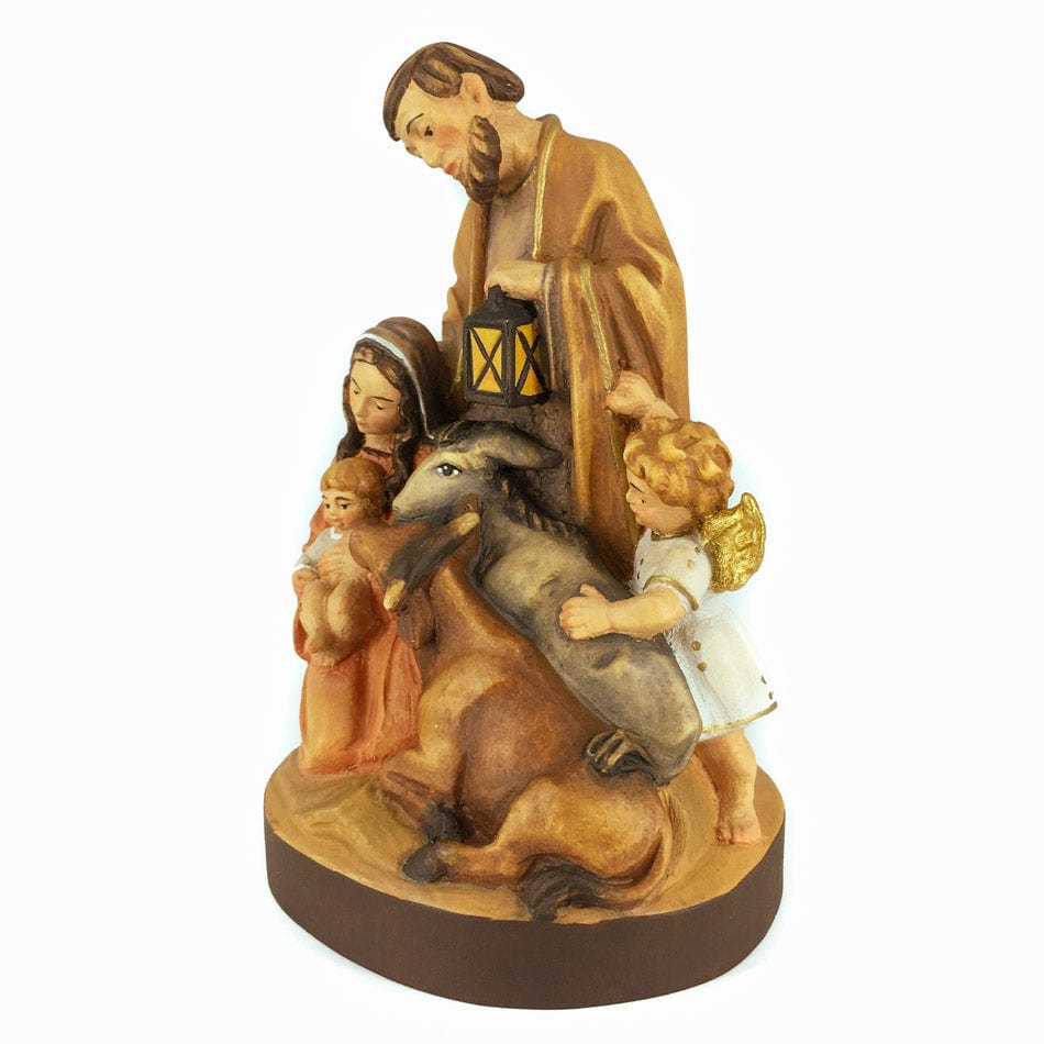 Mondo Cattolico 16 cm (6.30 in) Wooden Statue of Nativity Holy Family