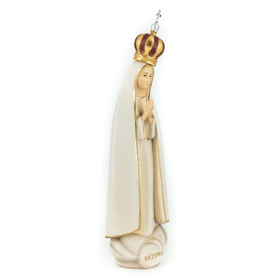 ULPE SAS DI DANIEL PERATHONER 21 cm (8.27 in) Wooden Statue of Our Lady of Fatima With Crown