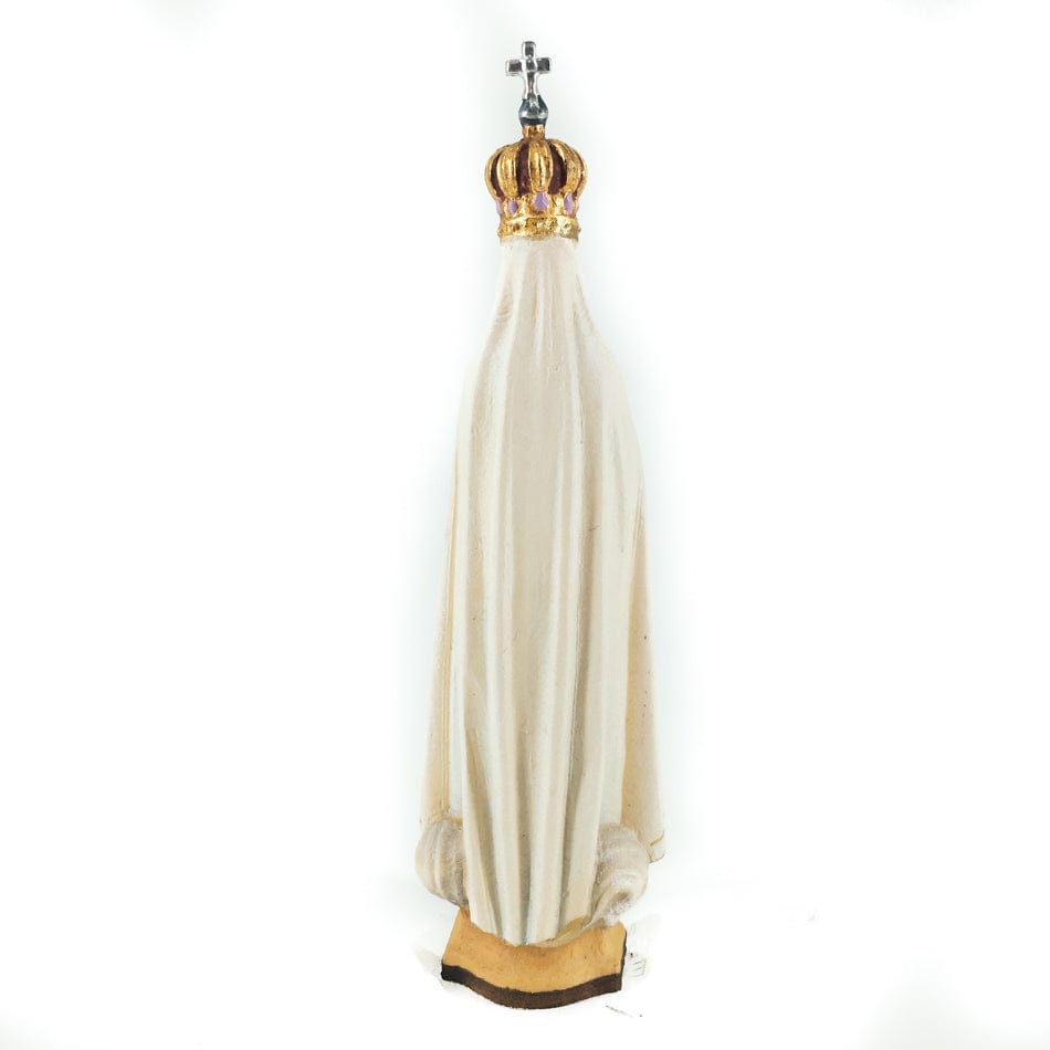 ULPE SAS DI DANIEL PERATHONER 11 cm (4.33 in) Wooden Statue of Our Lady of Fatima With Crown of Gemstones