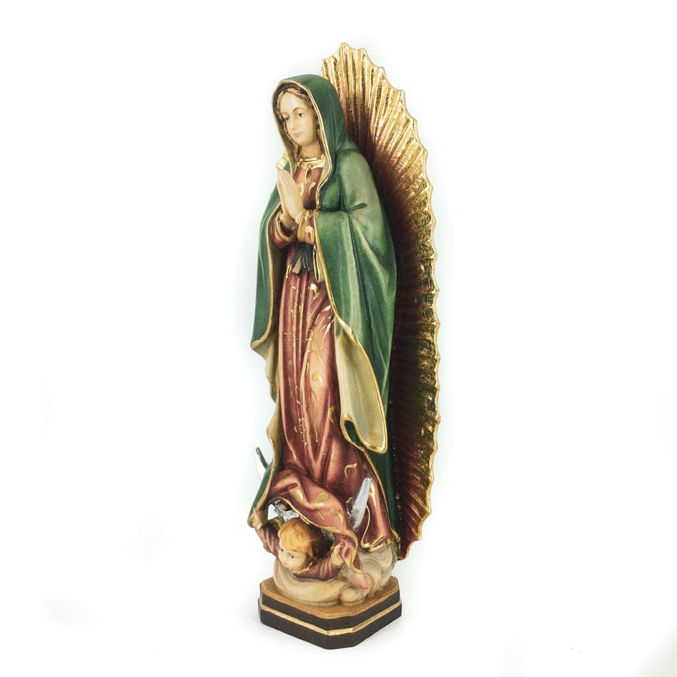 MONDO CATTOLICO Wooden Statue of Our Lady of Guadalupe