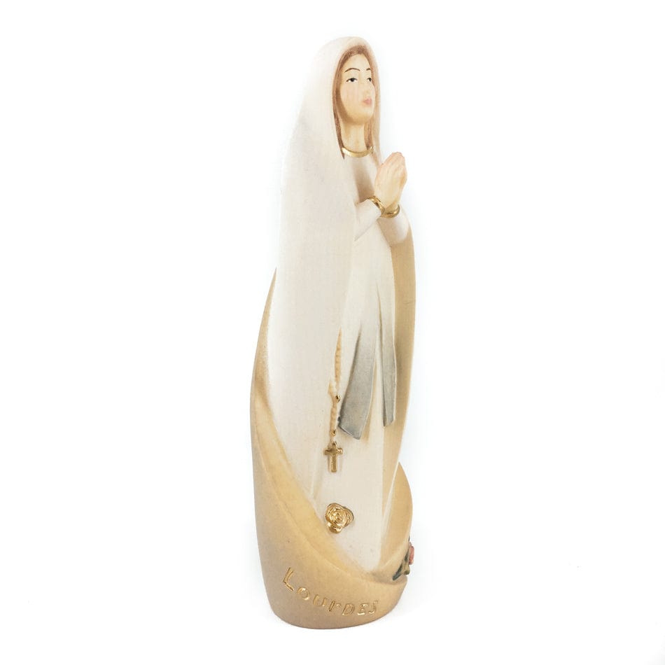 ULPE SAS DI DANIEL PERATHONER Prayer Beads 18 cm (7.08 in) Wooden Statue of Our Lady of Lourdes Modern Style