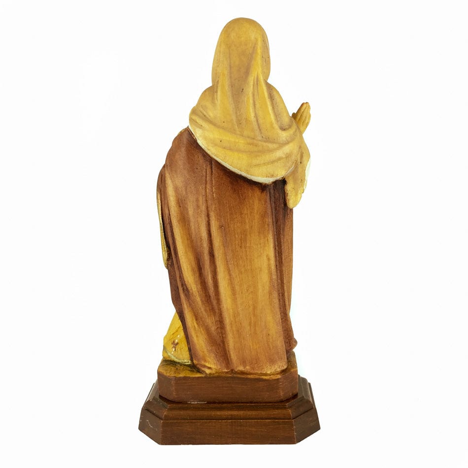 MONDO CATTOLICO 18 cm (7.09 in) Wooden Statue of St. Anne with Child Mary