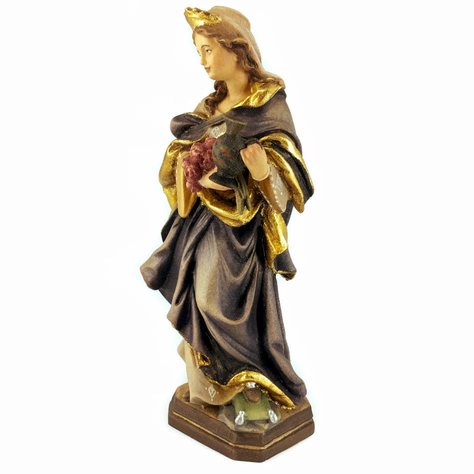 MONDO CATTOLICO 15 cm (5.91 in) Wooden Statue of St. Elizabeth of Hungary