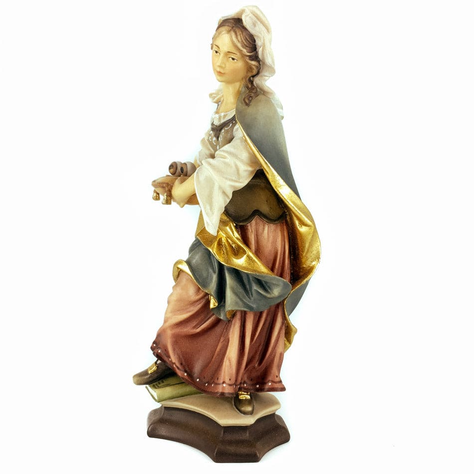 MONDO CATTOLICO 20 cm (7.87 in) Wooden Statue of St. Lucy of Siracuse