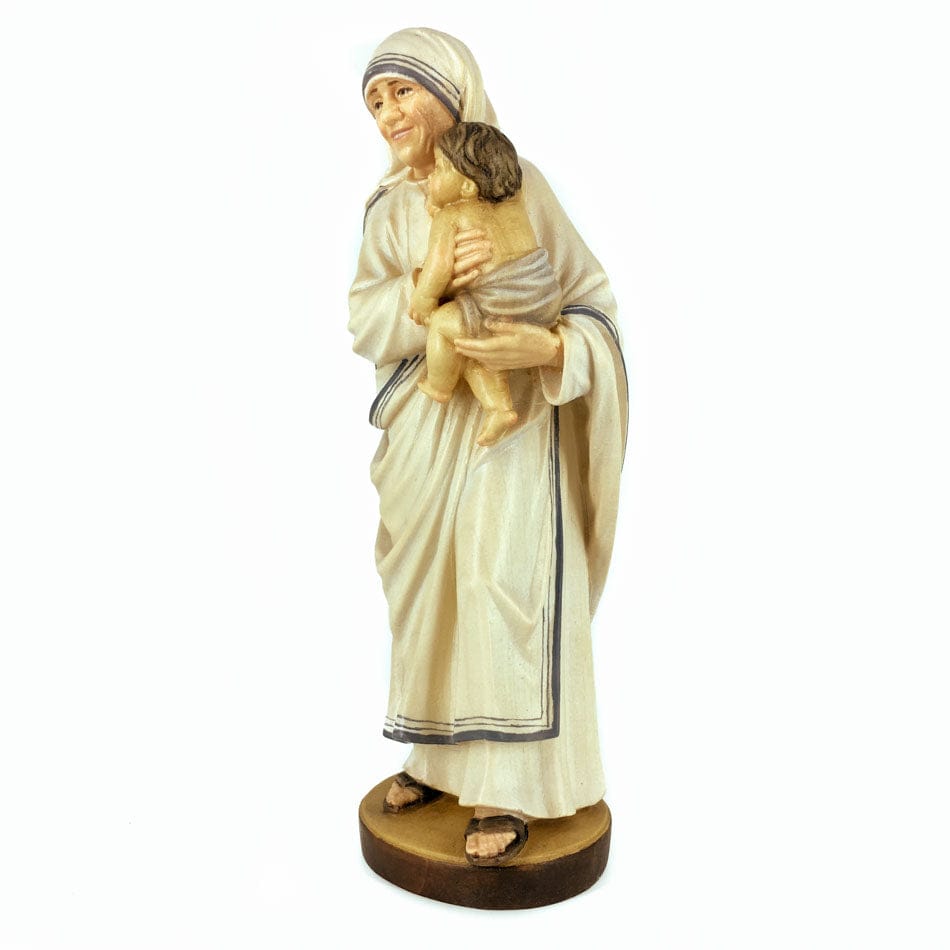 MONDO CATTOLICO Wooden Statue of St. Mother Teresa of Calcutta