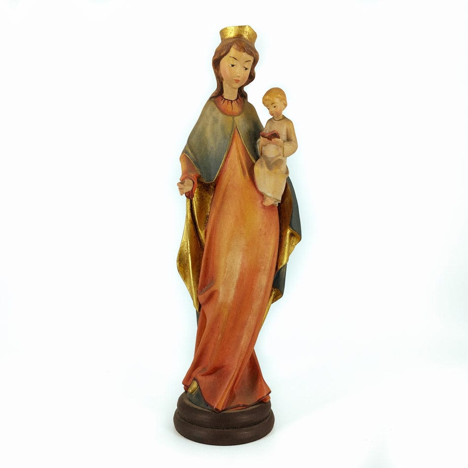 Mondo Cattolico 20 cm (7.87 in) Wooden Statue of the Mary Help of Christians Minimal Style