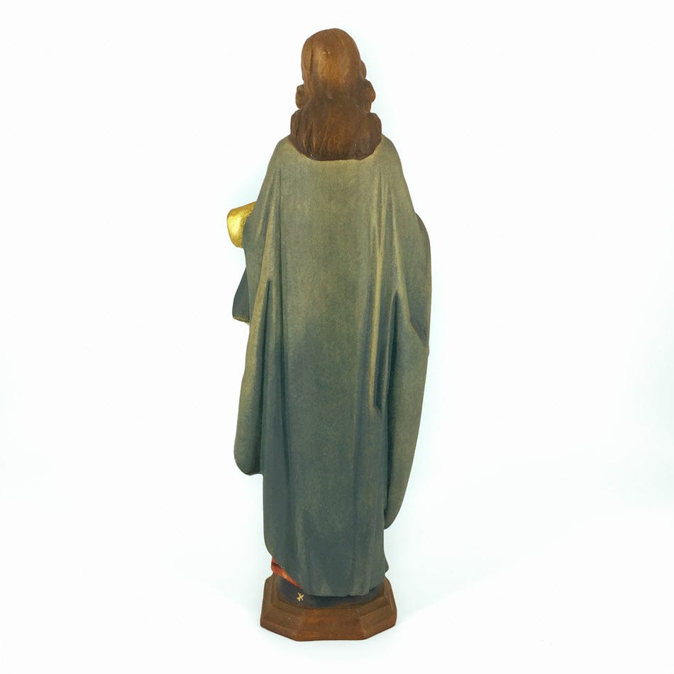 Mondo Cattolico 20 cm (7.87 in) Wooden Statue of the Virgin Mary with Baby Jesus