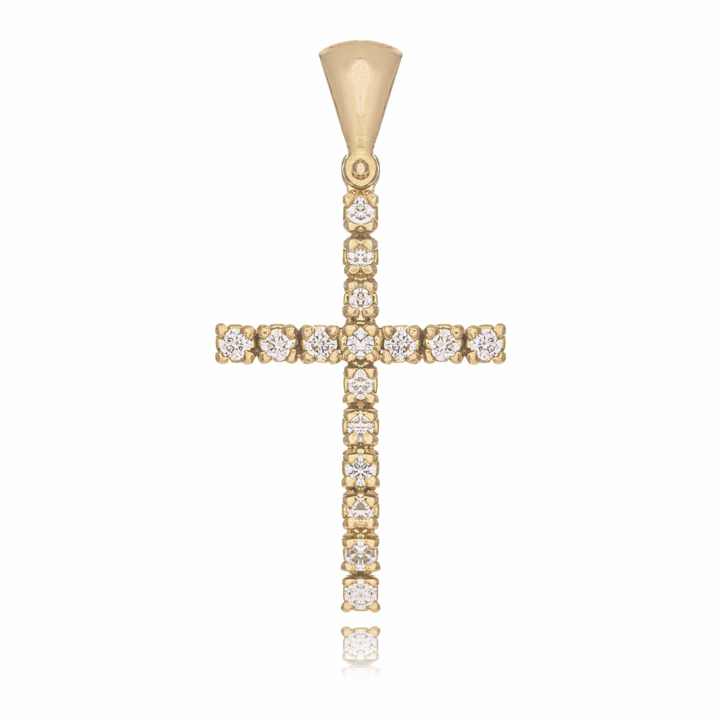 MONDO CATTOLICO Jewelry Cm Yellow Gold and Diamonds Cross