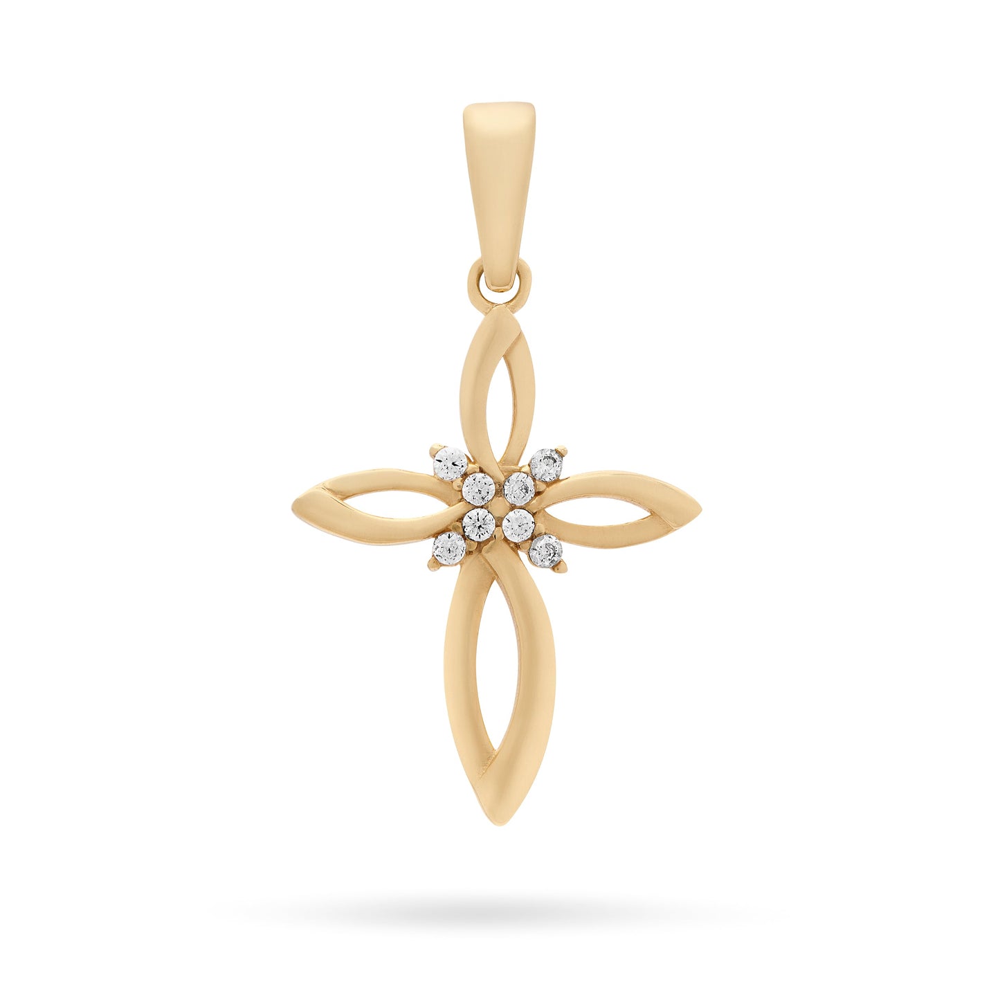 Mondo Cattolico Pendant Yellow Gold Cross Pendant