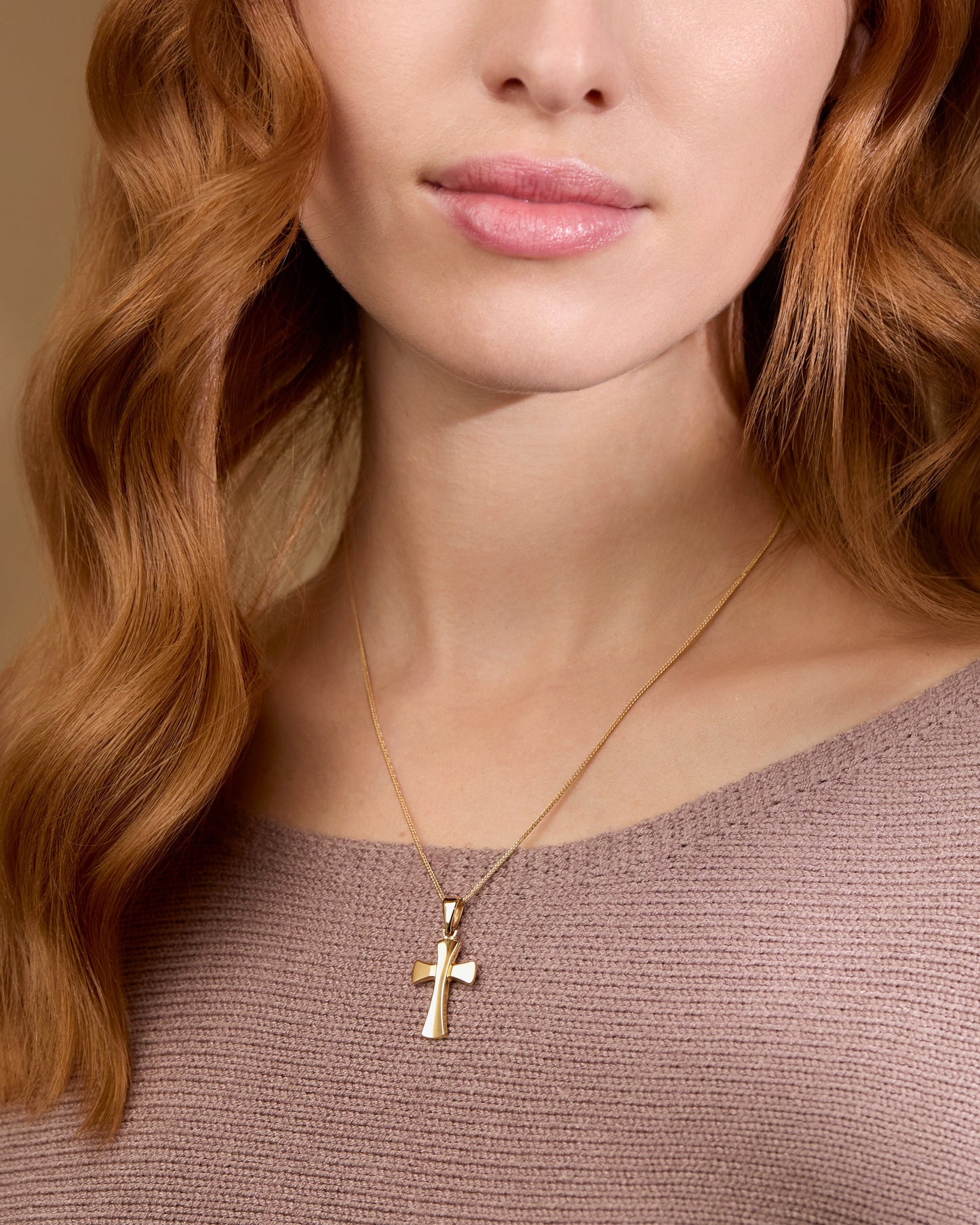 Mondo Cattolico Pendant 27 mm (1.06 in) Yellow Gold Cross Pendant