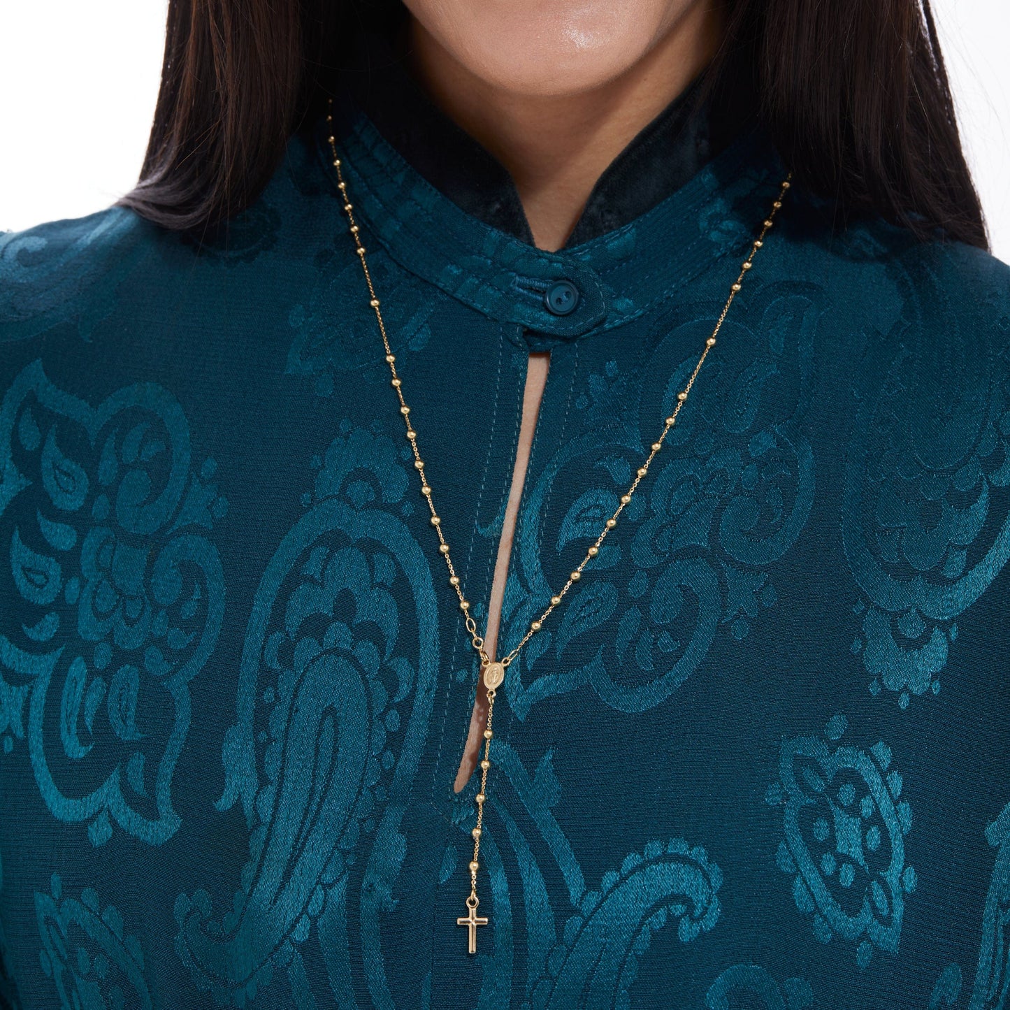 MONDO CATTOLICO Prayer Beads 38 cm (14.96 in) / 3 mm (0.11 in) Yellow Gold Rosary