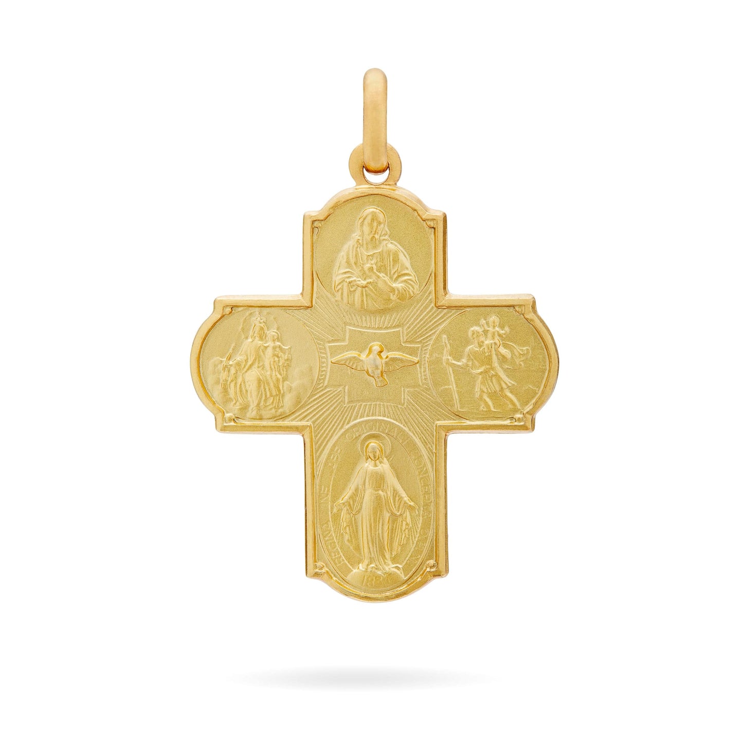 MONDO CATTOLICO Jewelry 17 mm (0.66 in) Yellow Gold Scapular Cross