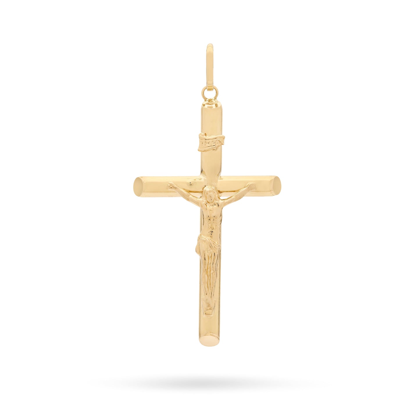 Mondo Cattolico Pendant 43 mm (1.69 in) Yellow Gold Truncated Crucifix Pendant