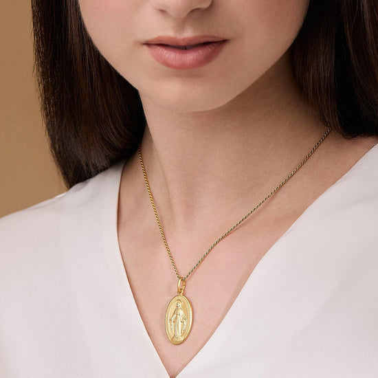 Gold-plated Sterling Silver Miraculous Medal