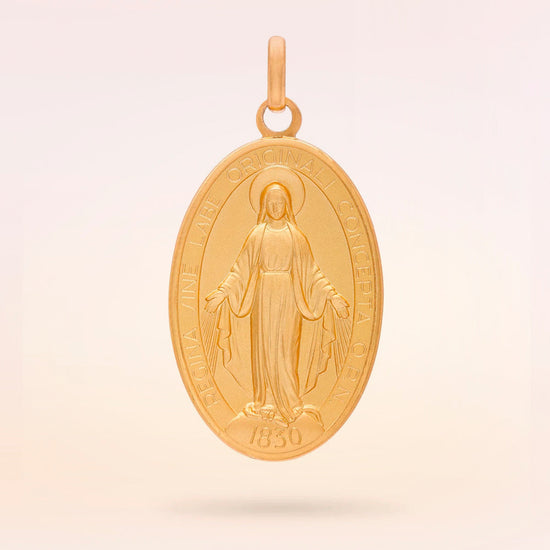 Virgin Mary Gold Pendant