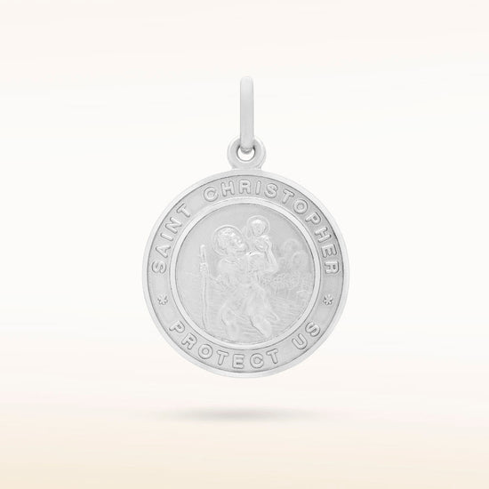 White Gold Religious Medals
