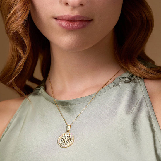 Yellow Gold Peace Cross