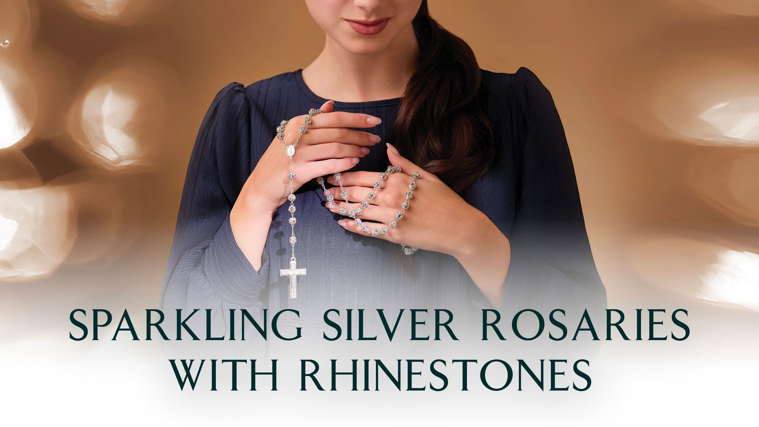 Charger la vidéo : Sterling Silver Gemstone Rosaries