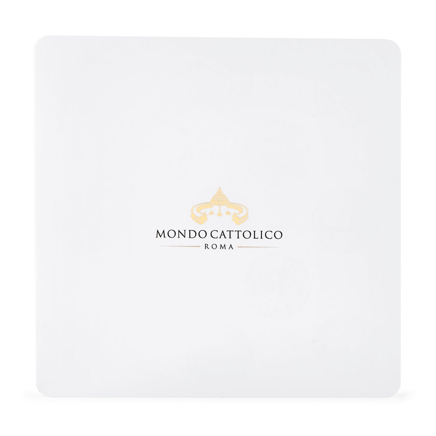 MONDO CATTOLICO ROMA Arras 18 x 18 cm (7.09 x 7.09 in) / 5 cm (1.97 in) / 3 cm (1.18 in) Arras with Blue Velvet Case