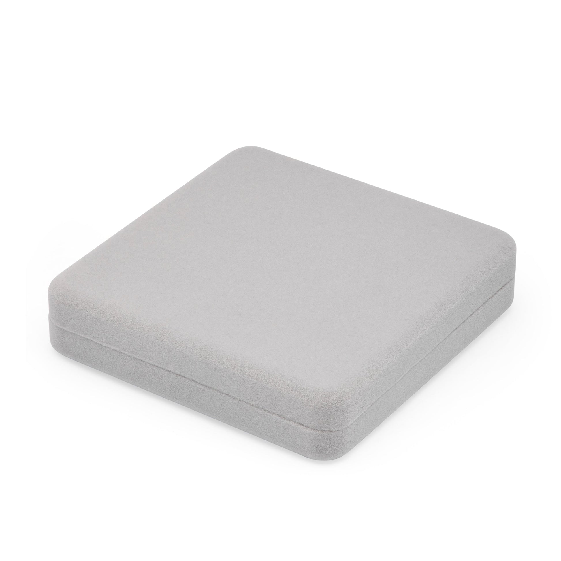 MONDO CATTOLICO ROMA Arras 18 x 18 cm (7.09 x 7.09 in) / 5 cm (1.97 in) / 3 cm (1.18 in) Arras with Gray Velvet Case