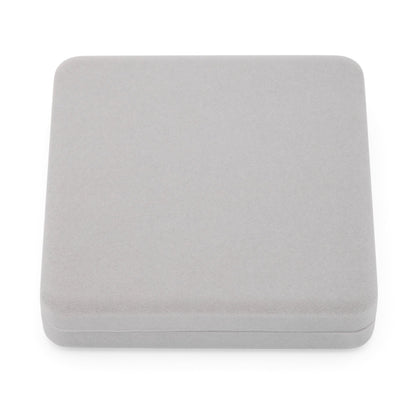 MONDO CATTOLICO ROMA Arras 18 x 18 cm (7.09 x 7.09 in) / 5 cm (1.97 in) / 3 cm (1.18 in) Arras with Gray Velvet Case