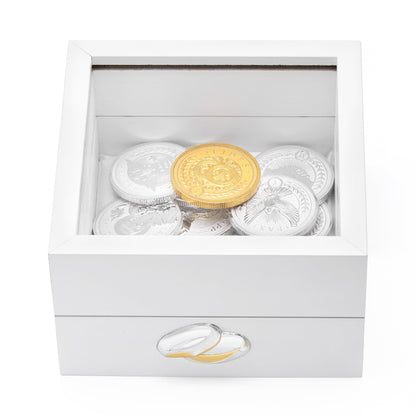 MONDO CATTOLICO ROMA Arras 10 x 10 cm (3.94 x 3.94 in) / 6 cm (2.36 in) / 3 cm (1.18 in) Arras with Wedding Coins