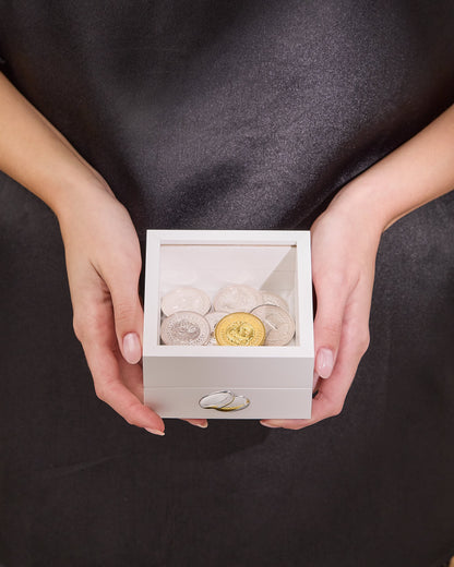 MONDO CATTOLICO ROMA Arras 10 x 10 cm (3.94 x 3.94 in) / 6 cm (2.36 in) / 3 cm (1.18 in) Arras with Wedding Coins