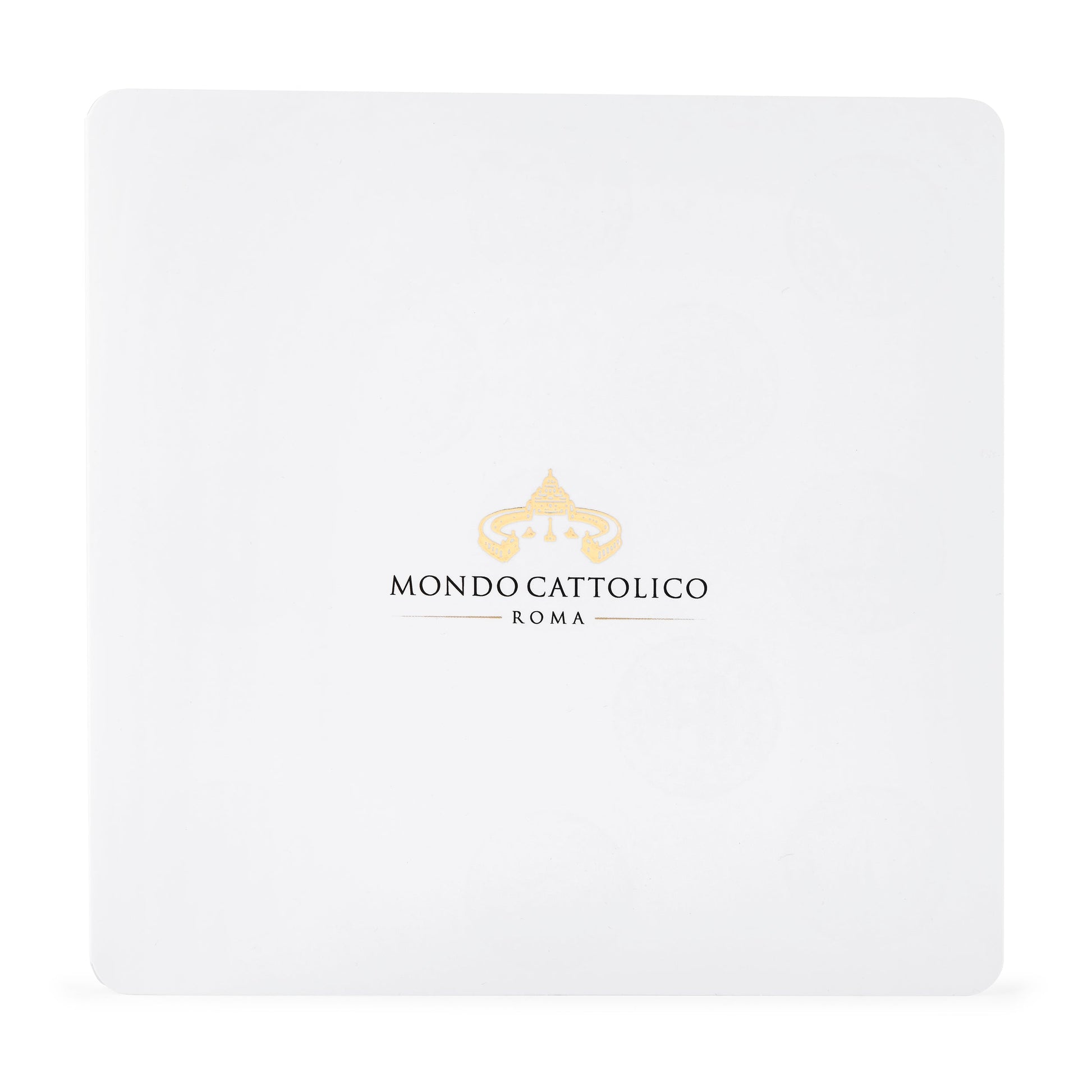 MONDO CATTOLICO ROMA Arras 18 x 18 cm (7.09 x 7.09 in) / 5 cm (1.97 in) / 3 cm (1.18 in) Arras with White Velvet Case