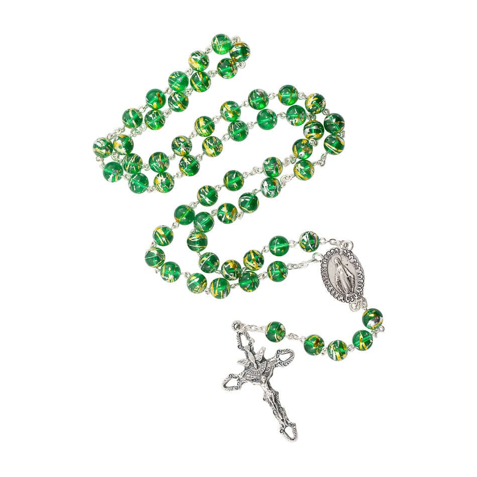 MONDO CATTOLICO Prayer Beads Aurora Glass Rosary of the Miraculous Virgin