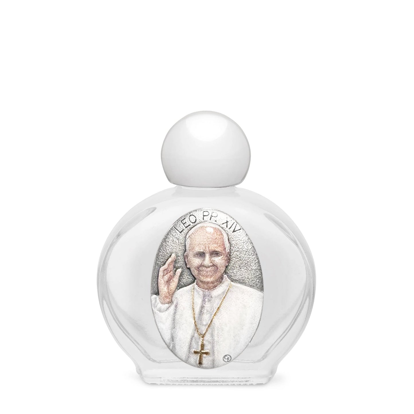 MONDO CATTOLICO ROMA Holy Water Bottle of 10 ml with Pope Leo XIV
