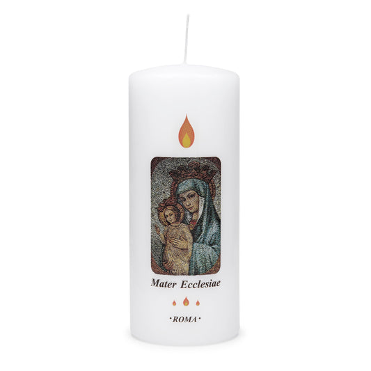 MONDO CATTOLICO can Cm 6x15 (2.3x5.9 inches) Candle of the Mater Ecclesiae