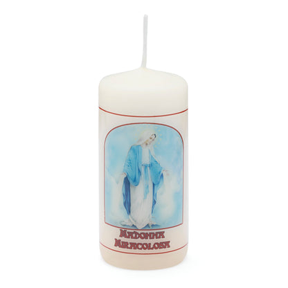 MONDO CATTOLICO ROMA Candle Candle with Our Lady of the Miraculous Medal