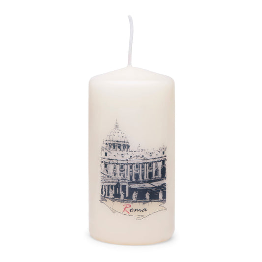 MONDO CATTOLICO Cm 8 (3.1 inches) Candle with Saint Peter Basilica