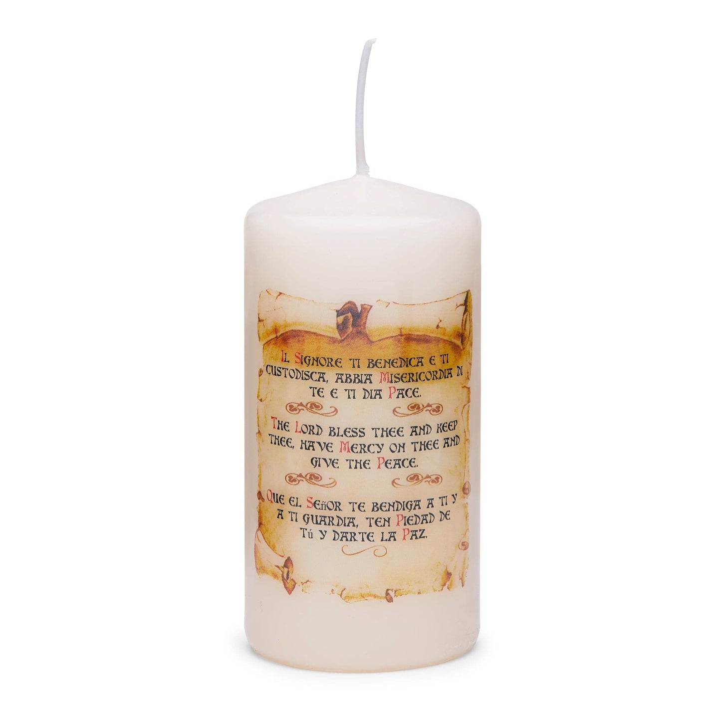 MONDO CATTOLICO Cm 10 (3.9 inches) Candle with the Holy Family