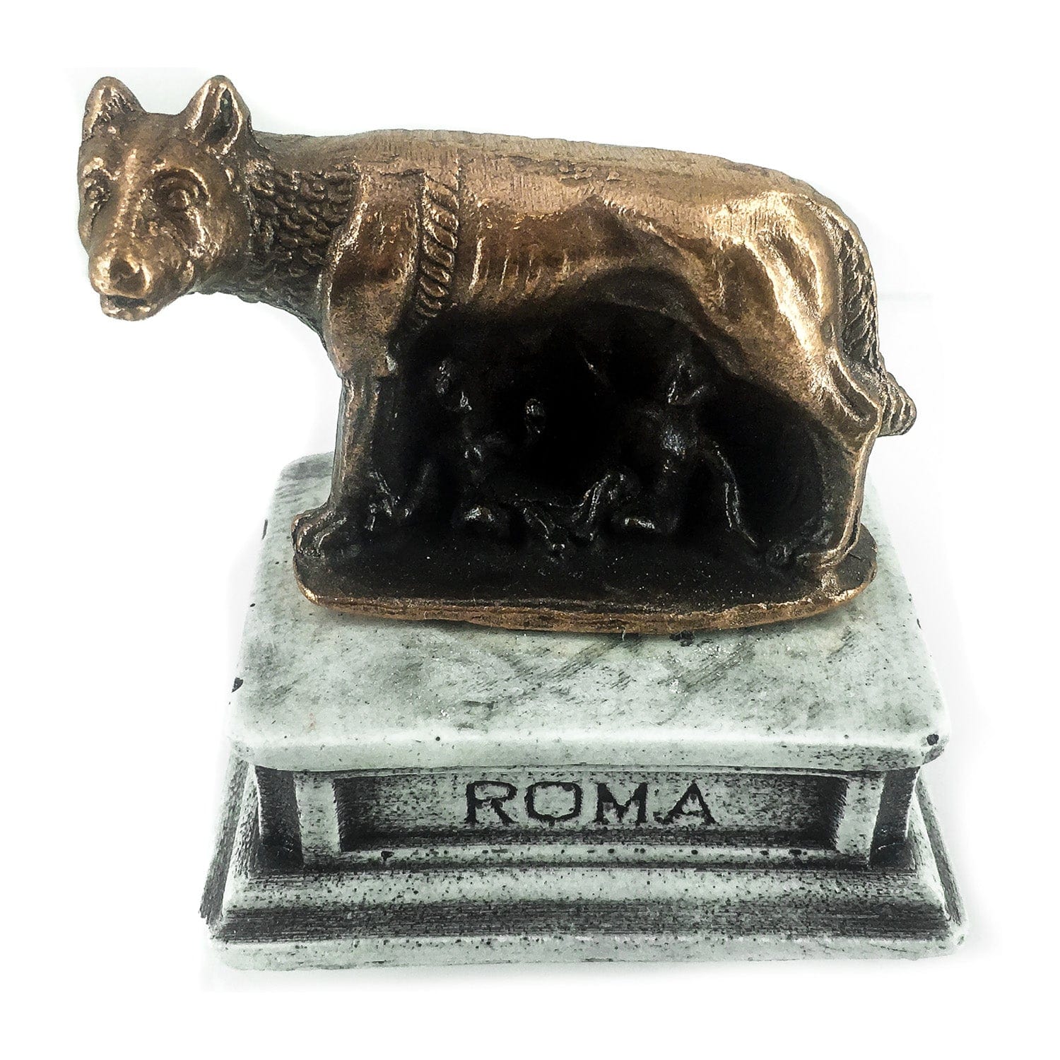MONDO CATTOLICO Capitoline Wolf in Bronze Imitation 7x7 cm