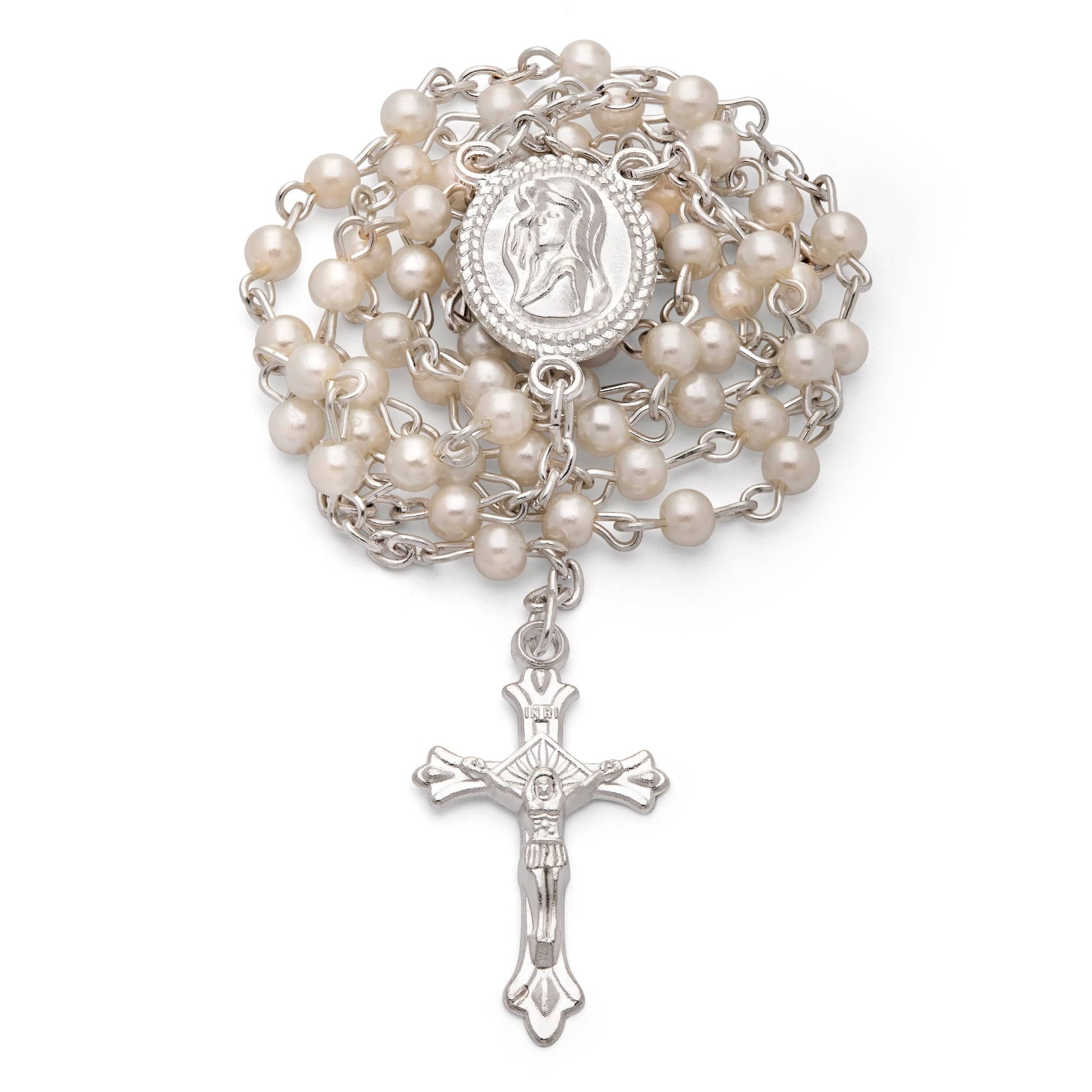 MONDO CATTOLICO Prayer Beads 40 cm (15.78 in) / 3 mm (0.11 in) Case and Rosary with Saint Benedict