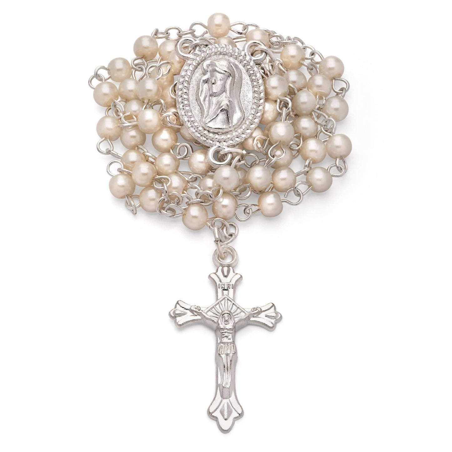 MONDO CATTOLICO Prayer Beads 40 cm (15.78 in) / 3 mm (0.11 in) Case and Rosary with the Miraculous Virgin