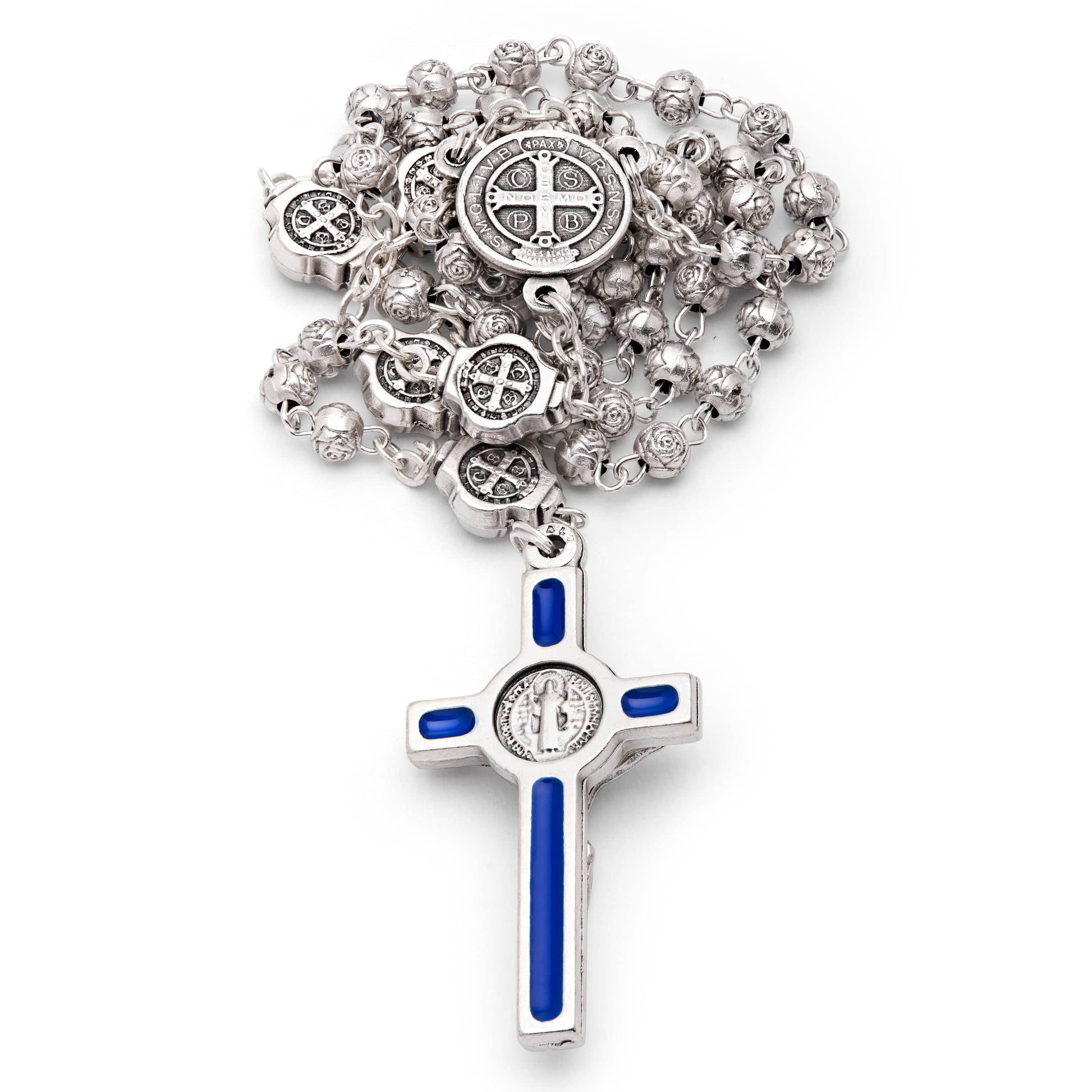 MONDO CATTOLICO Prayer Beads 36 cm (14.17 in) / 4 mm (0.15 in) Case with the Rosary of Saint Benedict