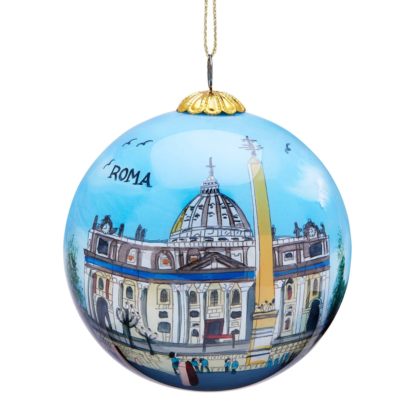 MONDO CATTOLICO Christmas Tree Ball of Saint Peter Basilica by day